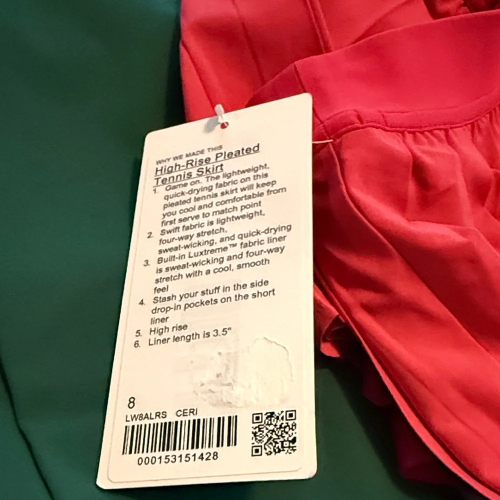 lululemon athletica Pleated Active Skirt - Bright Pink